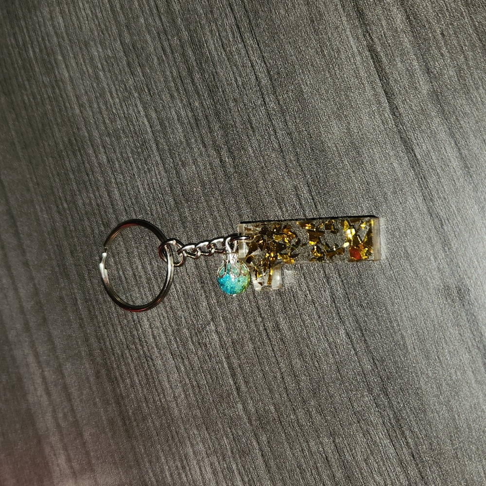 Number "1" Resin Keychain - Picture 2 of 3